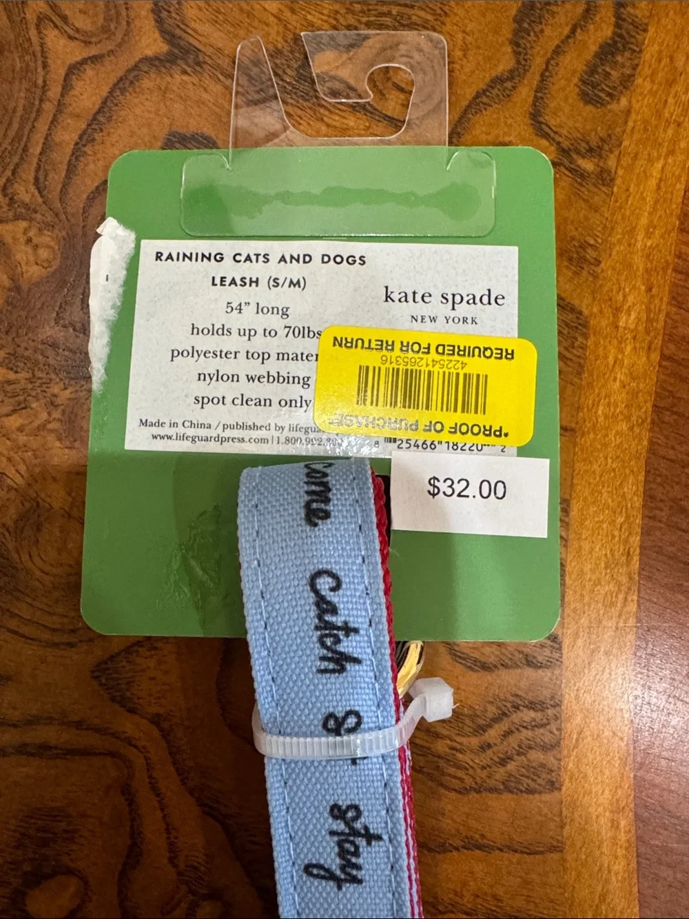 kate spade S/M  Blue Dog Leash - Picture 3 of 4